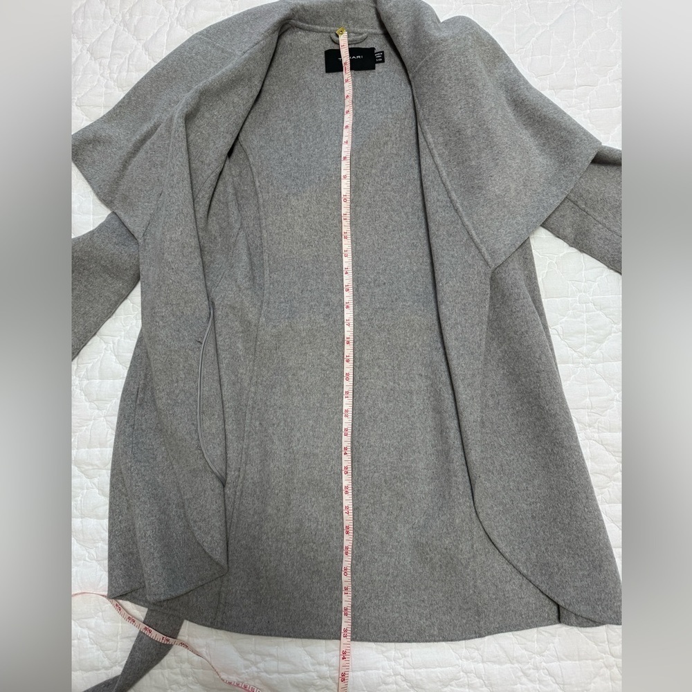 Tahari Women’s Marla Wool Caped Gray Coat Size Small - Picture 10 of 16